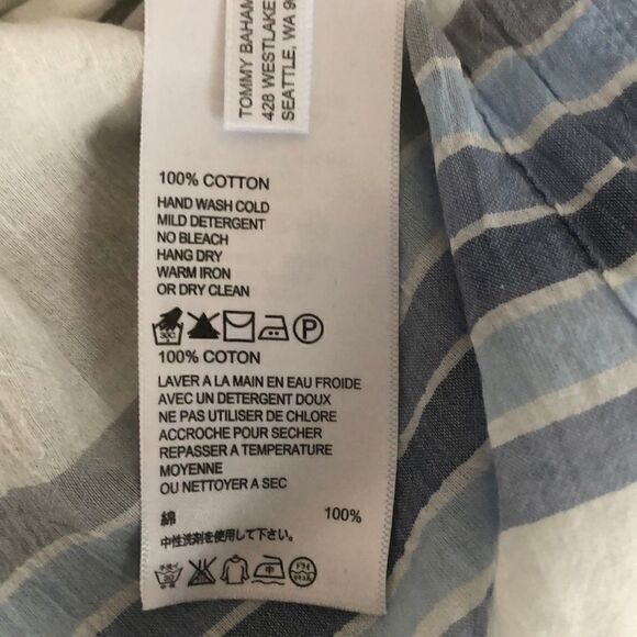 Tommy Bahama Porta Blue Striped Hooded Tunic -xs - Picture 7 of 10